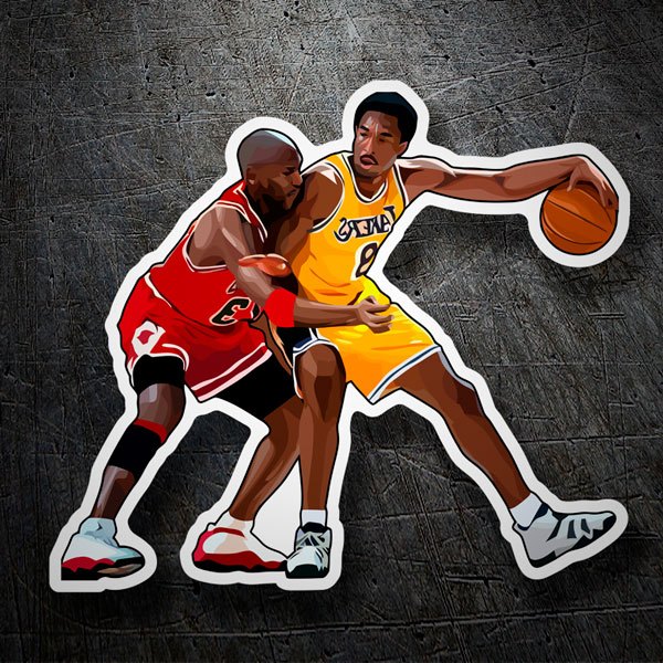 Aufkleber: Michael Jordan gegen Kobe Bryant