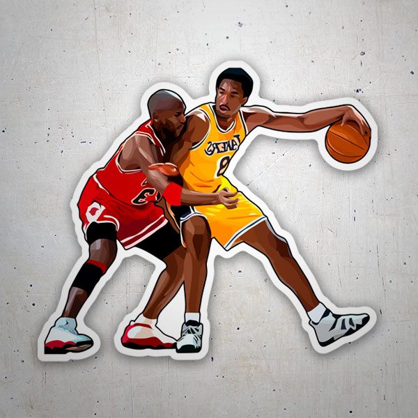 Aufkleber: Michael Jordan gegen Kobe Bryant