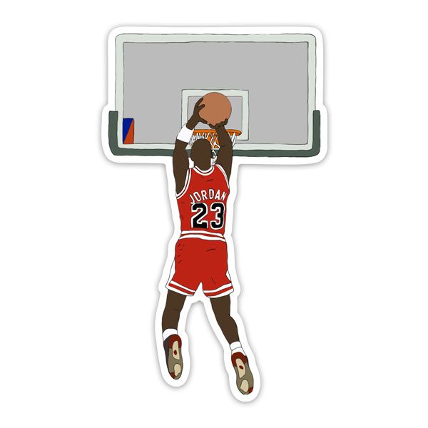 Aufkleber: Michael Jordan Zeichnung
