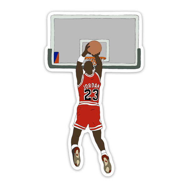 Aufkleber: Michael Jordan Zeichnung
