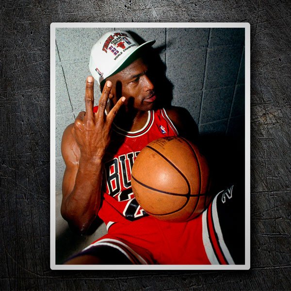 Aufkleber: Michael Jordan 3 NBA-Ring