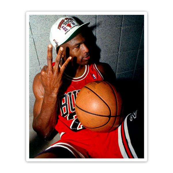 Aufkleber: Michael Jordan 3 NBA-Ring