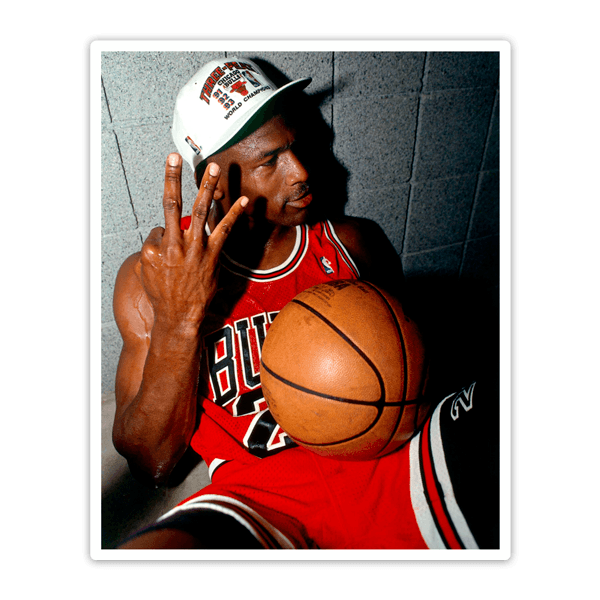 Aufkleber: Michael Jordan 3 NBA-Ring