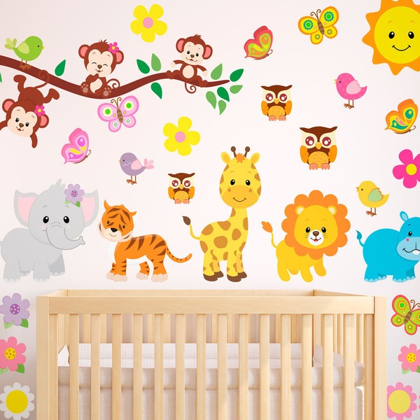 Kinderzimmer Wandtattoo: Tier-Kit des Dschungels