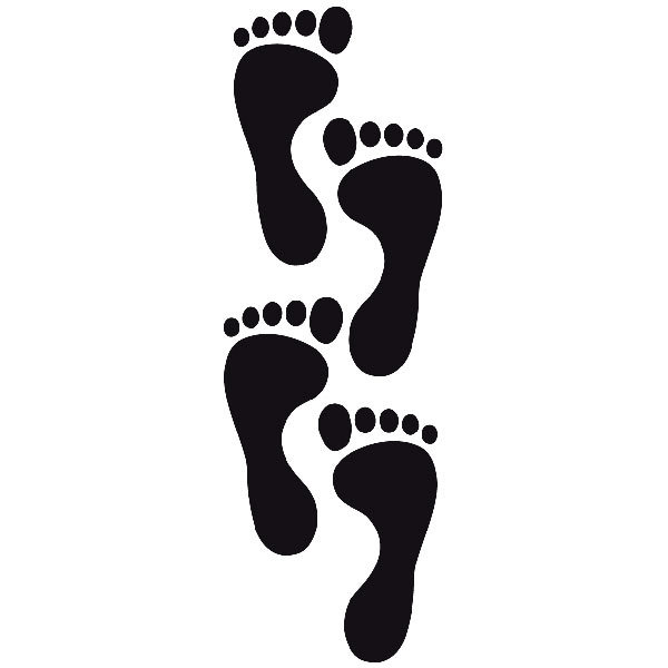 Wandtattoos: Menschliche Fußabdrücke