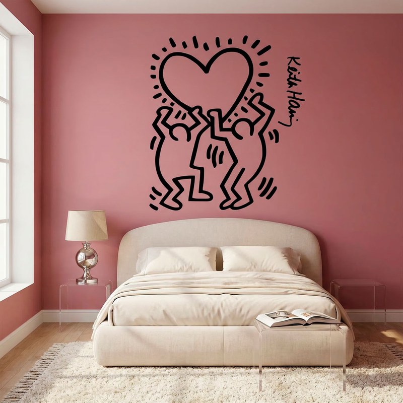 Keith Haring Figuren halten Herz 12