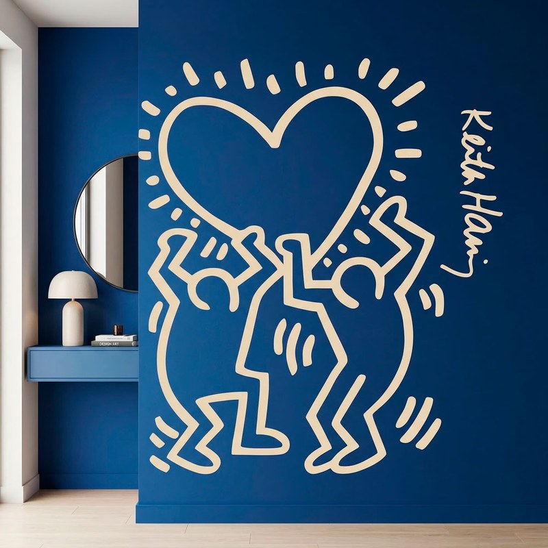 Keith Haring Figuren halten Herz 5