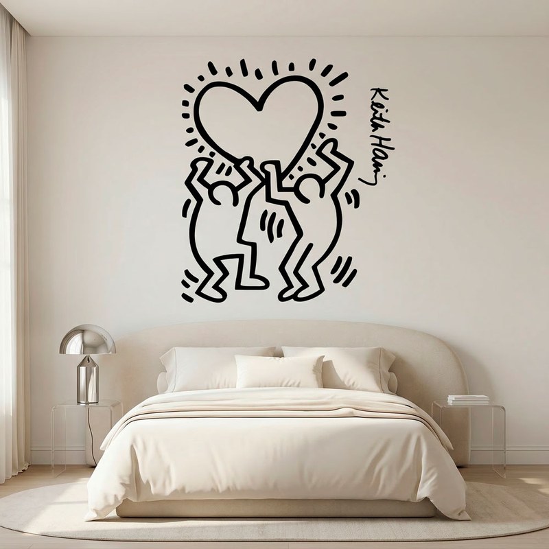 Keith Haring Figuren halten Herz 6