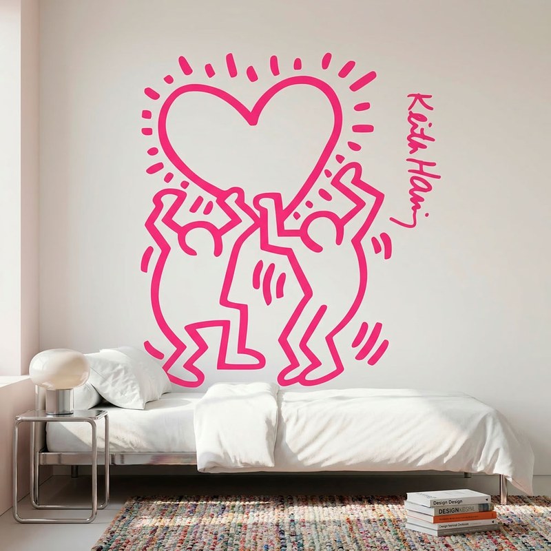 Keith Haring Figuren halten Herz 9