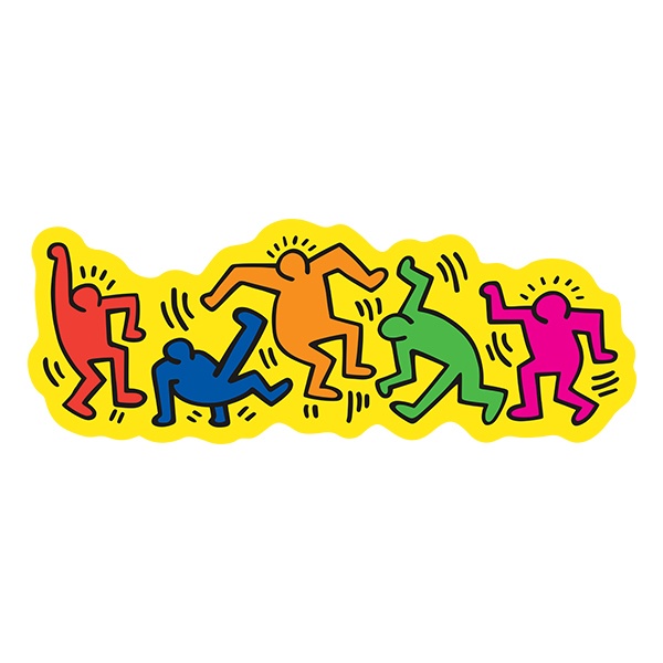 Aufkleber: Keith-Haring-Tanz