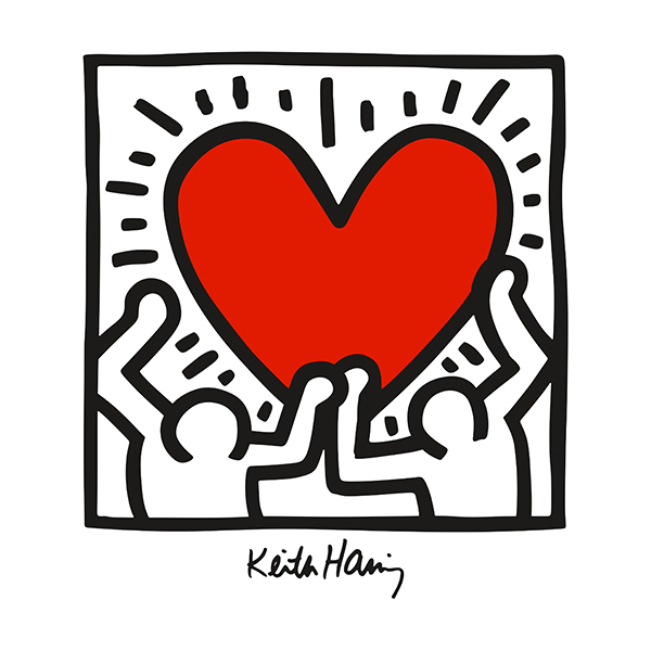 Aufkleber: Love Keith Haring