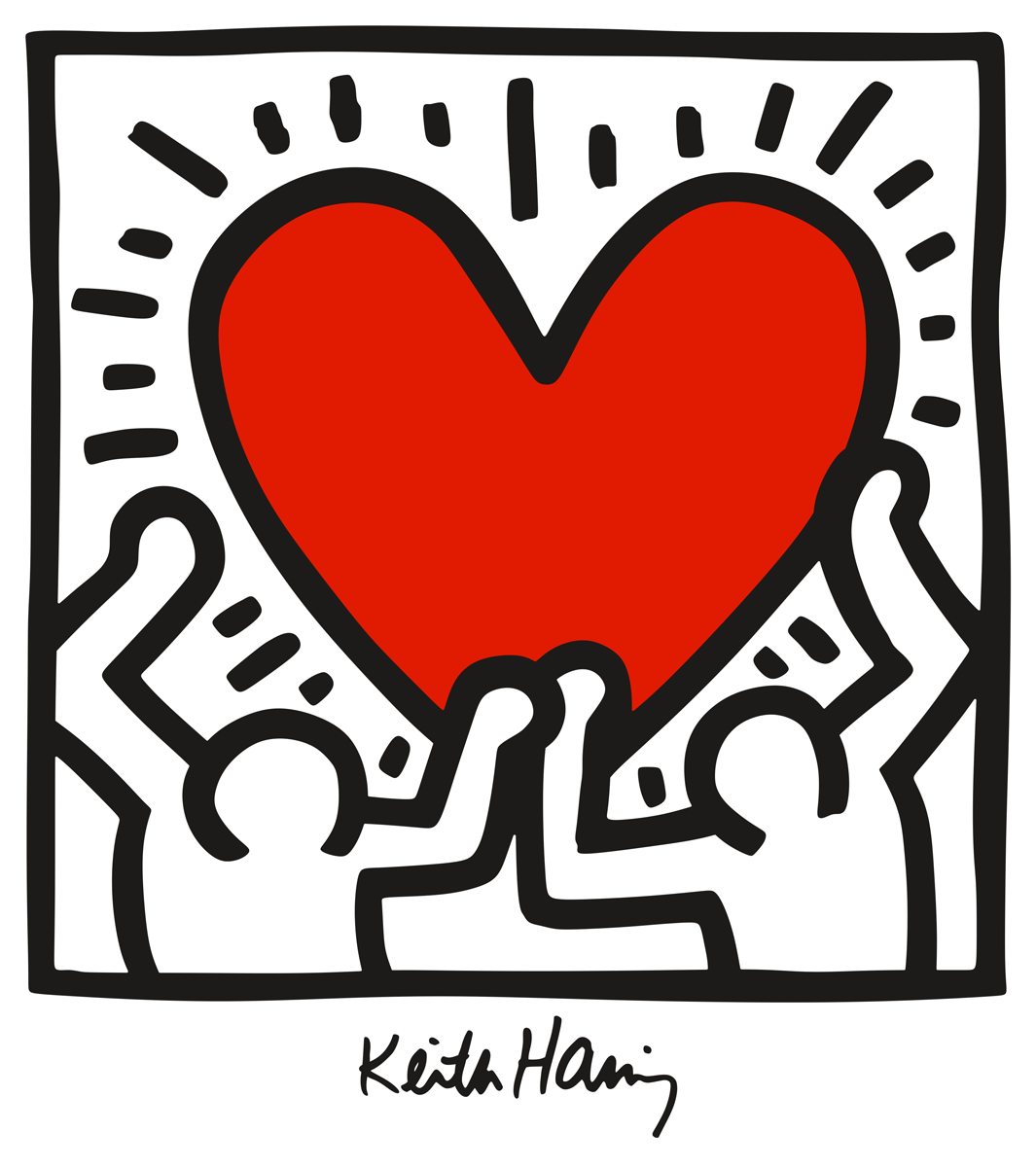 Aufkleber: Love Keith Haring