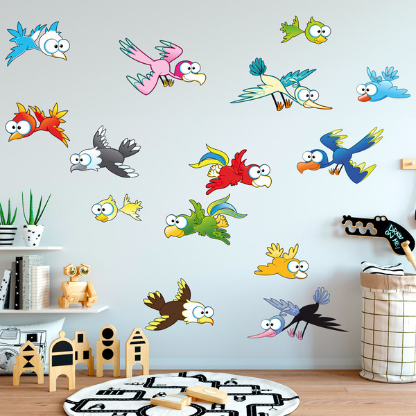 Kinderzimmer Wandtattoo: Vogelkit