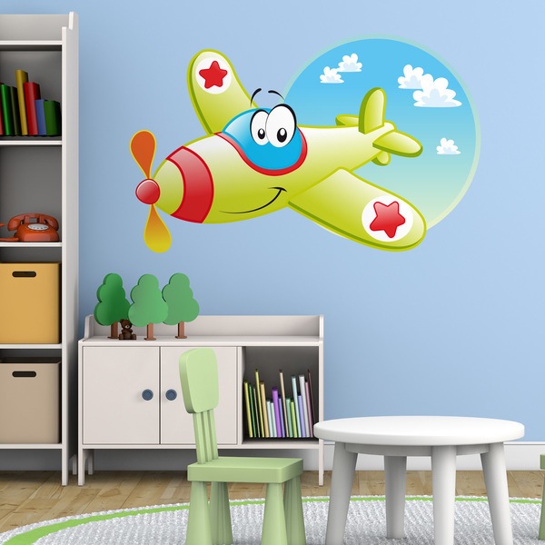 Kinderzimmer Wandtattoo: Das Lustige Flugzeug