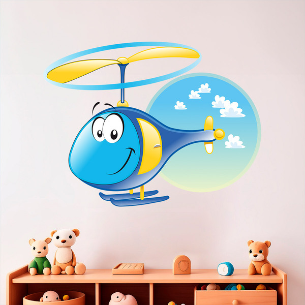 Kinderzimmer Wandtattoo: Hubschrauber