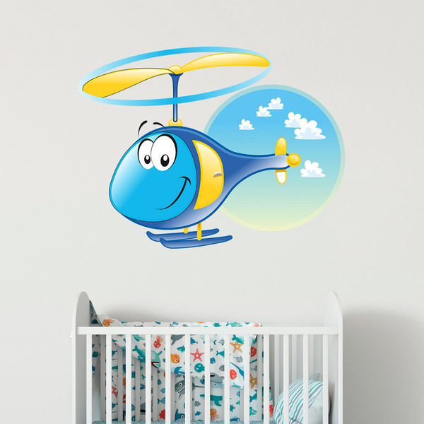 Kinderzimmer Wandtattoo: Hubschrauber 4