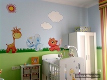 Kinderzimmer Wandtattoo: Set für Giraffen, Tiger und Elefanten 5