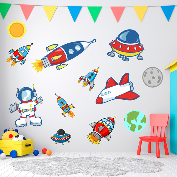 Kinderzimmer Wandtattoo: Space Kit