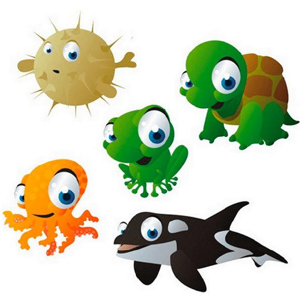 Kinderzimmer Wandtattoo: Aquarium Kit von marinen Wesen