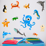 Kinderzimmer Wandtattoo: Kit Oktopus-Aquarium 3