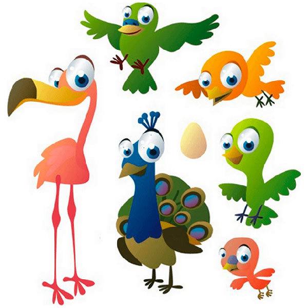 Kinderzimmer Wandtattoo: Vögel kit