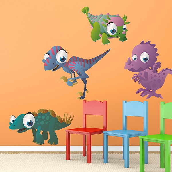 Kinderzimmer Wandtattoo: Dinosaurier-Set