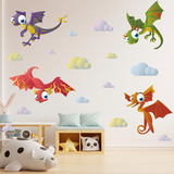 Kinderzimmer Wandtattoo: Kit Fliegende Dinosaurier 3