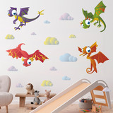 Kinderzimmer Wandtattoo: Kit Fliegende Dinosaurier 4