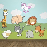 Kinderzimmer Wandtattoo: Kit echte und fantastische Tiere 4