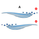 Wohnmobil aufkleber: Wellen und Sterne 3