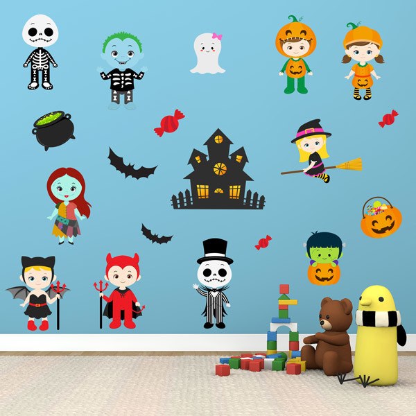 Wandtattoos: Halloween Kinder-Set