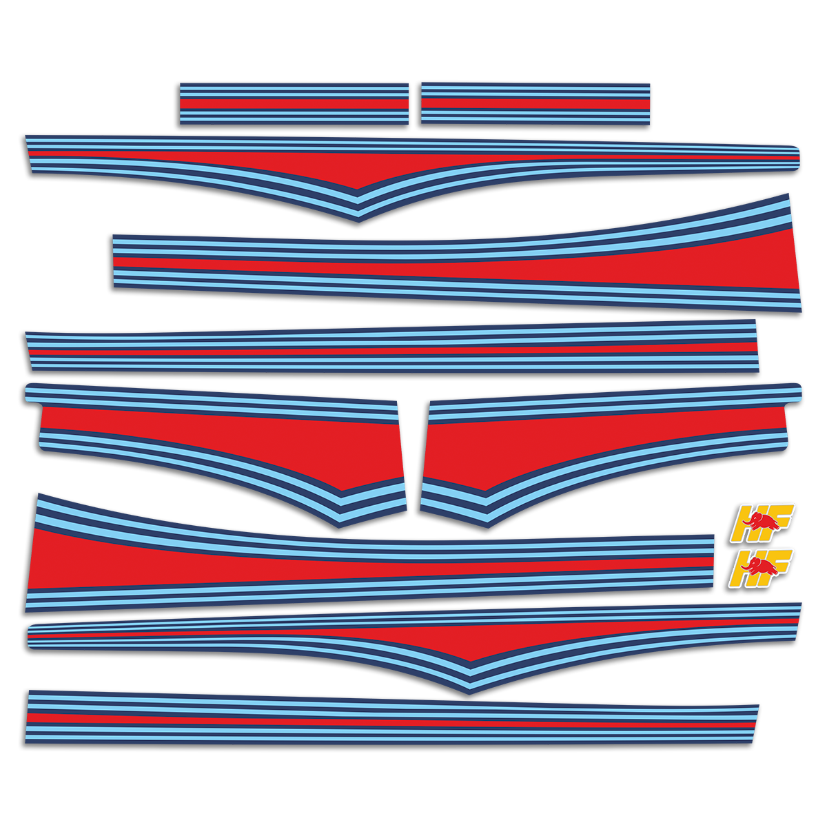 Aufkleber: Lancia Delta Integrale HF Evo 1 Martini Dekor-Kit