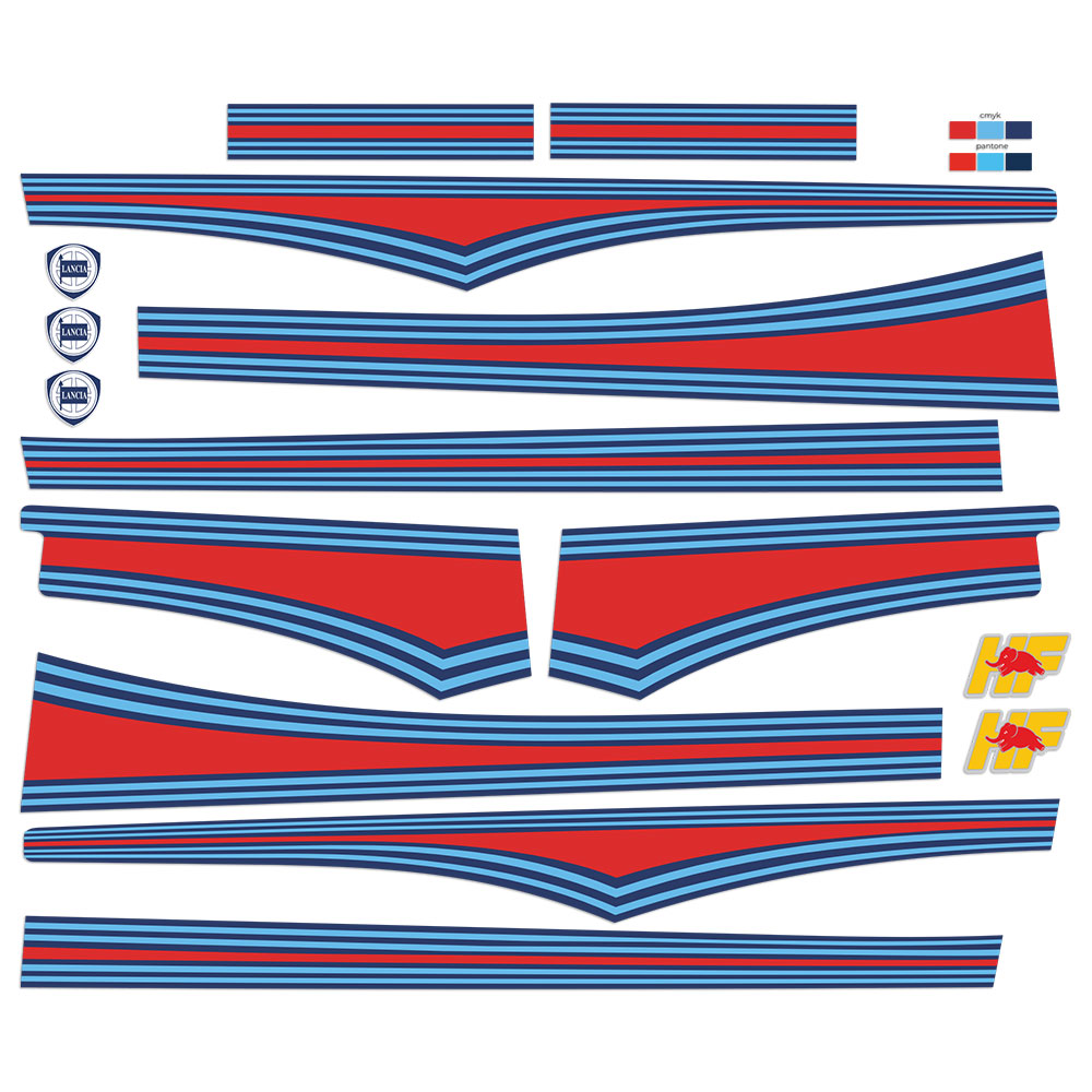 Aufkleber: Lancia Delta Integrale Martini Racing &ndash; World Rall