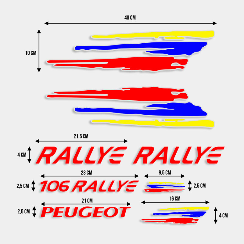 Aufkleber: Peugeot 106 Rallye Kit
