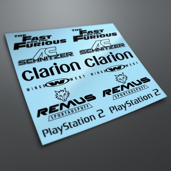 Aufkleber: Kit Logos Tuning und Gamer Kultur