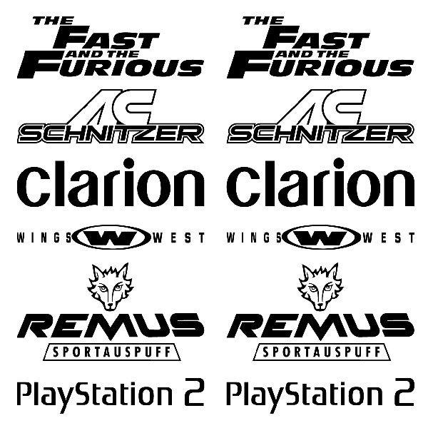 Aufkleber: Kit Logos Tuning und Gamer Kultur