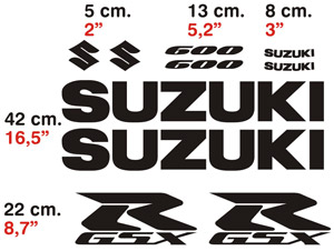 Aufkleber: Kit Suzuki GSXR 600
