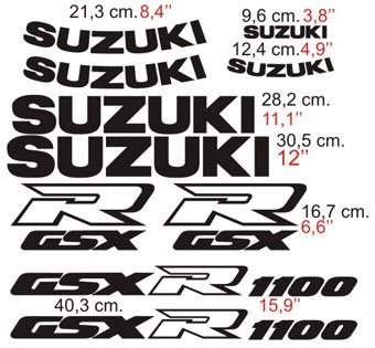 Suzuki GSX-R 1100 Aufkleber-Set 2/3