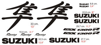 Aufkleber: GSX 1300R Hayabusa 1999 mit Japanischen Buchstaben