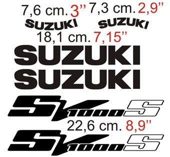 Suzuki SV 1000 S Aufkleber-Set 2/2