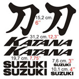 Aufkleber: Suzuki Katana mit dynamischer Typografie 2