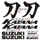 Aufkleber: Suzuki Katana mit japanischem Buchstaben 2