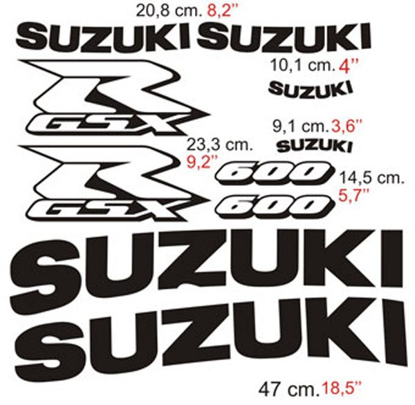 Suzuki GSX-R 600 Aufkleber-Set 2/2