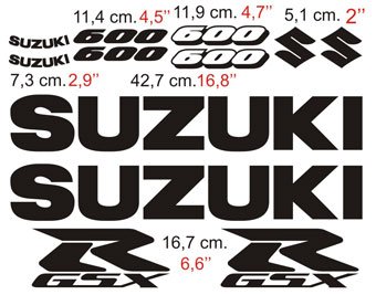 Suzuki GSX-R 600 Aufkleber-Set 2/2