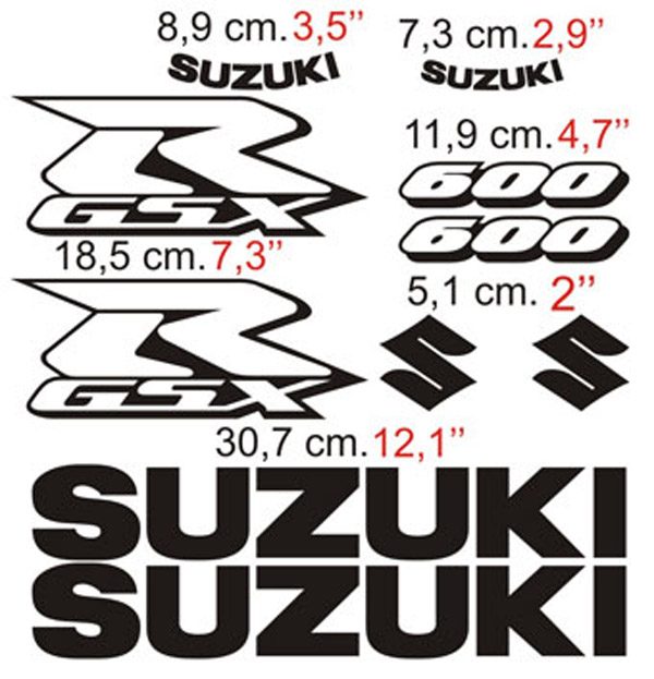 Suzuki GSX-R 600 Aufkleber-Set 2/2