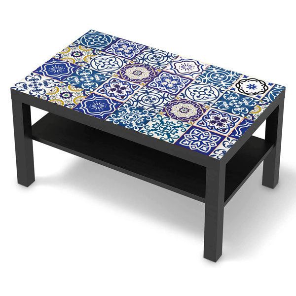 Wandtattoos: Wandtattoo Ikea-Lack-Tabelle Blaue Kacheln