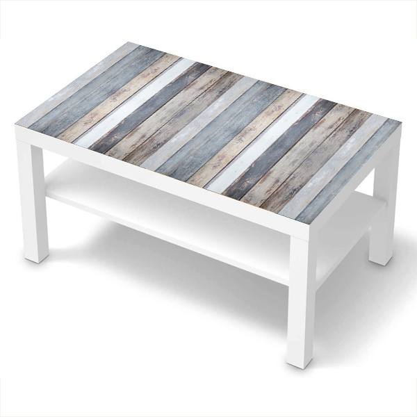 Wandtattoos: Wandtattoo Ikea-Lack-Tabelle Abgenutztes Holz