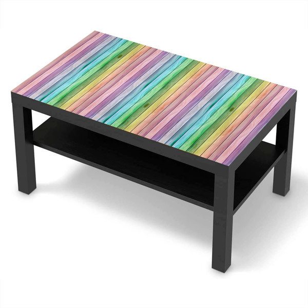 Wandtattoos: Wandtattoo für Ikea Lack Table Farbige Bodenplatte