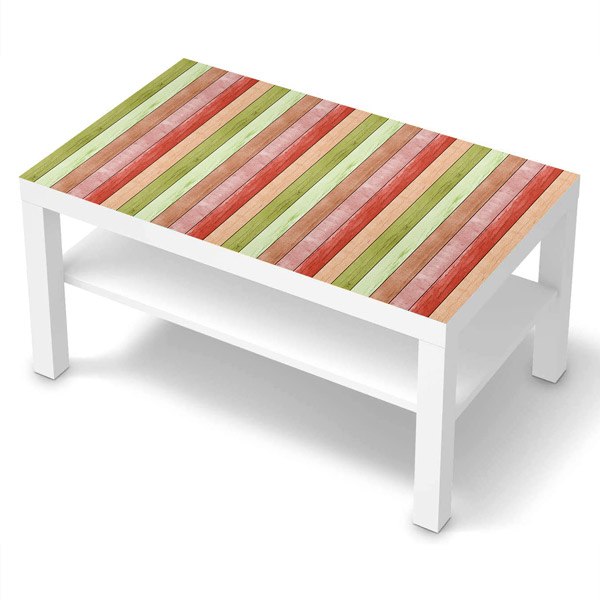 Wandtattoos: Wandtattoo Ikea-Lack-Tabelle Grüne und Rote Tische