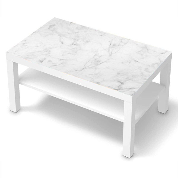 Wandtattoos: Wandtattoo Ikea-Lack-Tabelle Weißer Marmor